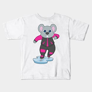 Mouse Ice skating Ice skates Kids T-Shirt